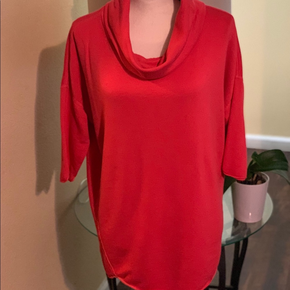 GAP  Orange-Red 3/4 Sleeve Top size Medium